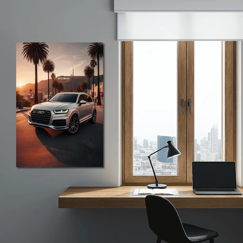 Audi Q7 Hollywood Sunset Palm Trees – Wall Art