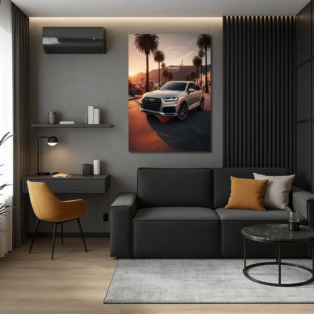 Audi Q7 Hollywood Sunset Palm Trees – Wall Art