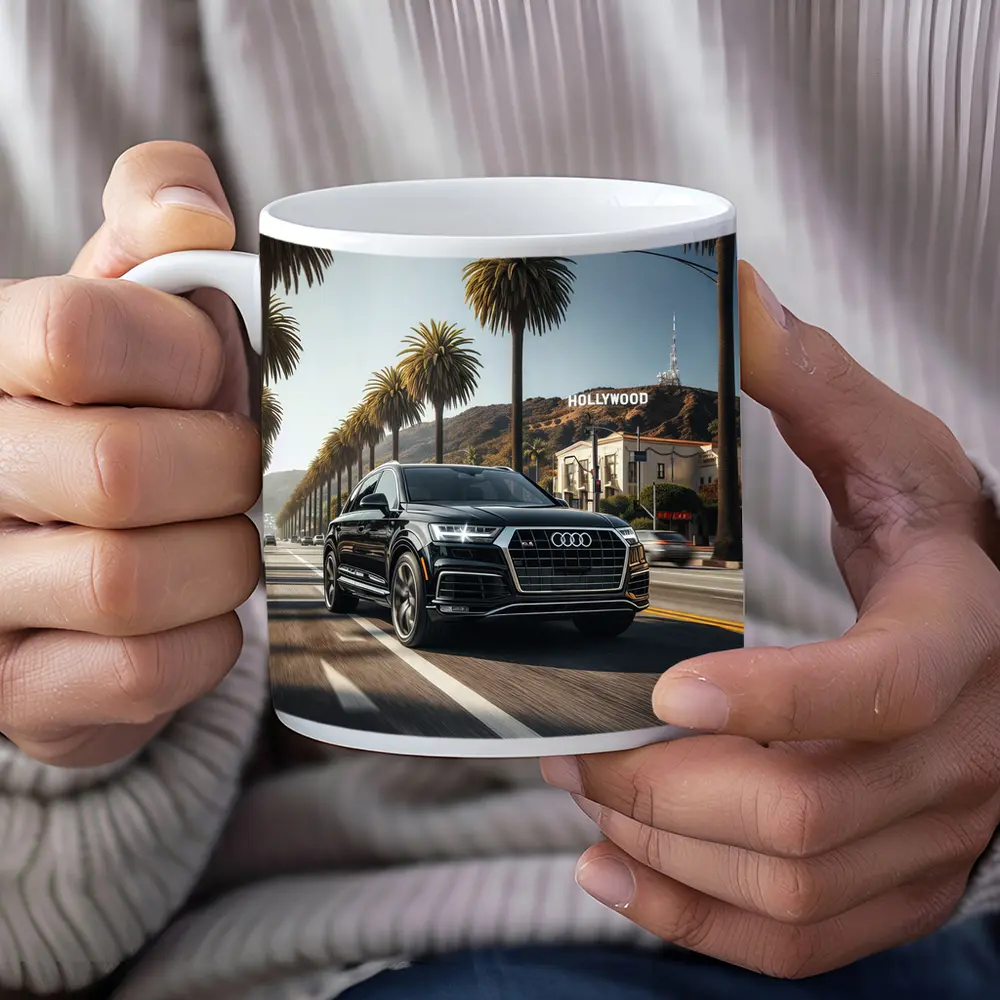 Audi Q7 Cruising Hollywood Los Angeles Street – Mugs