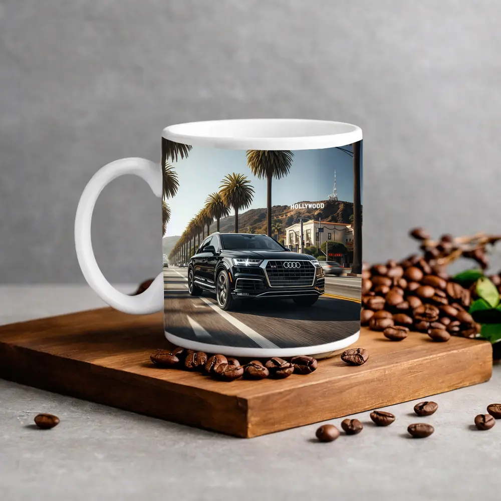 Audi Q7 Cruising Hollywood Los Angeles Street – Mugs
