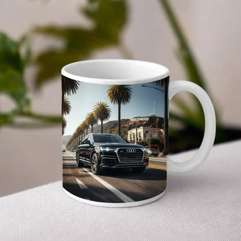 Audi Q7 Cruising Hollywood Los Angeles Street – Mugs