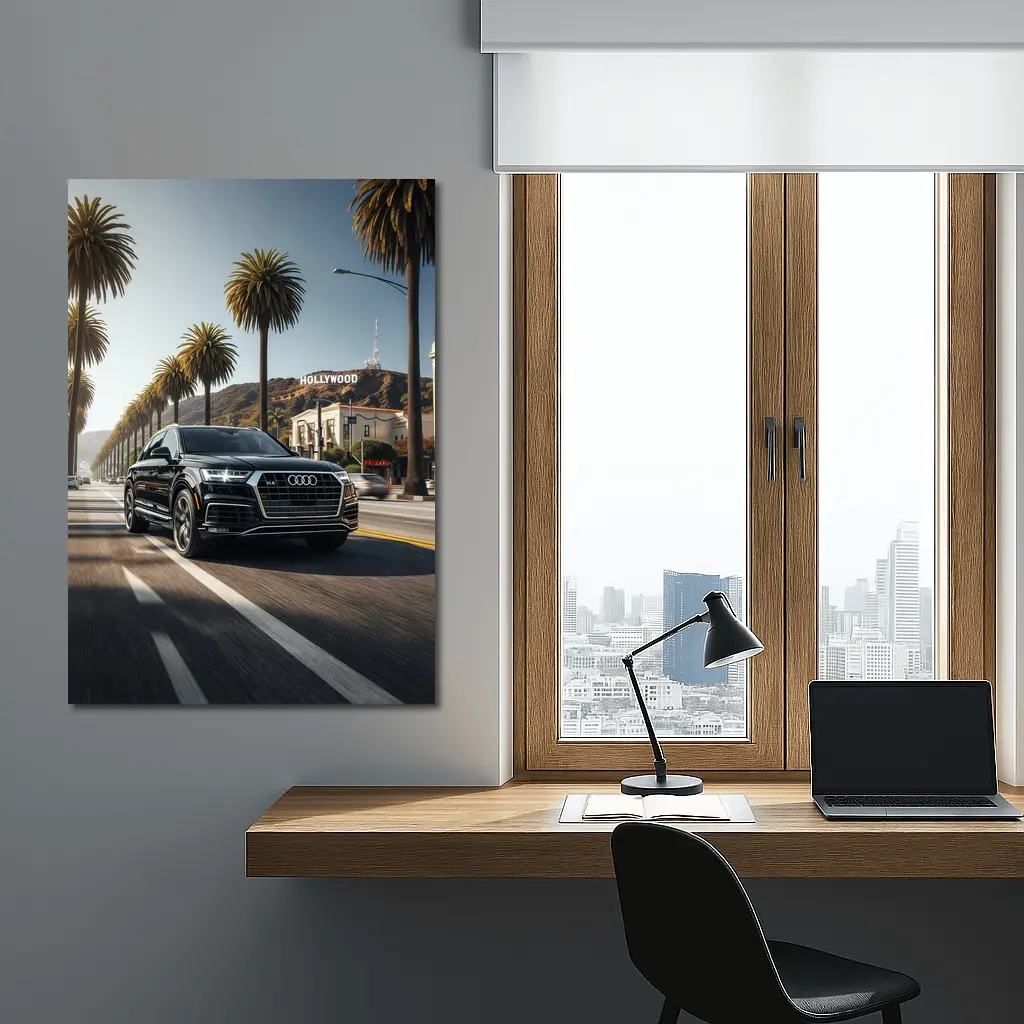 Audi Q7 Cruising Hollywood Los Angeles Street – Wall Art