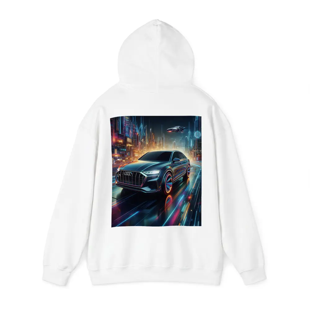 Audi Q8 Neon Futuristic City Night Drive – Hoodies