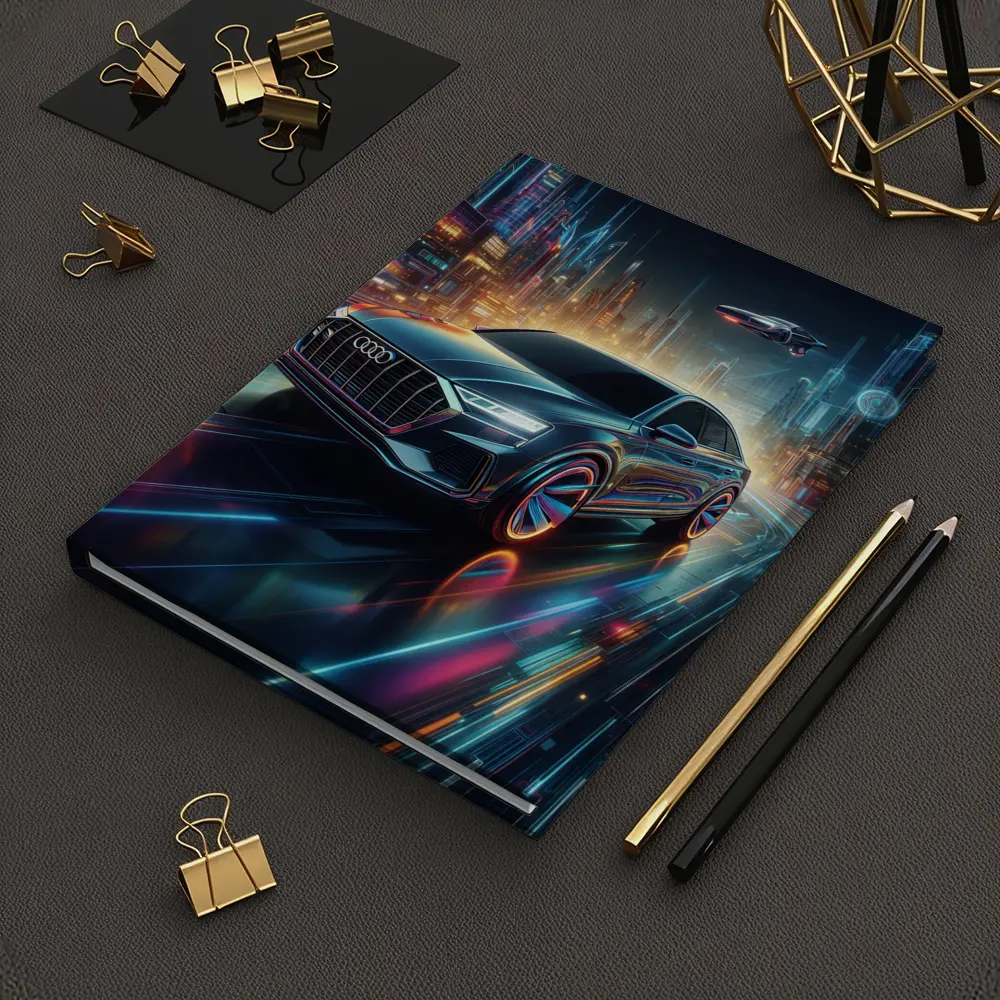 Audi Q8 Neon Futuristic City Night Drive – Notebooks