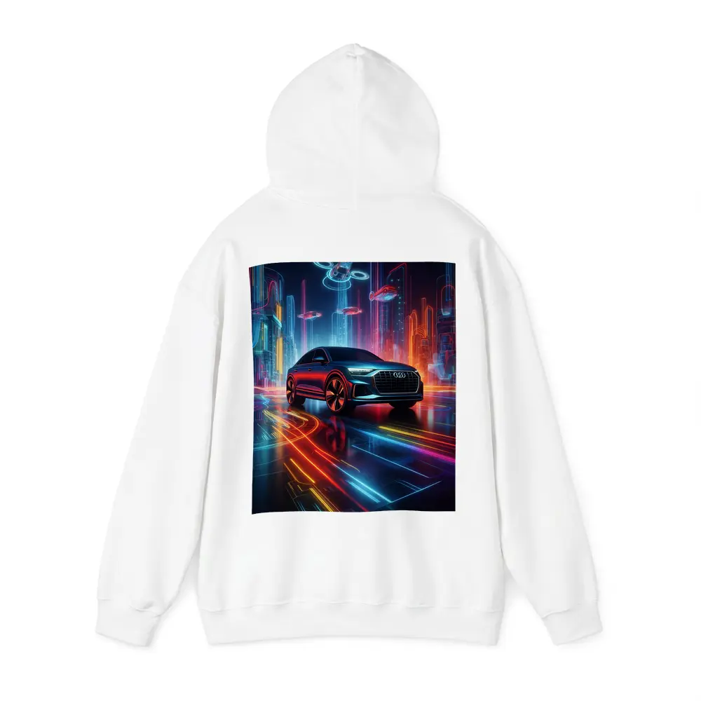 Audi Q8 Neon Futuristic City Night – Hoodies