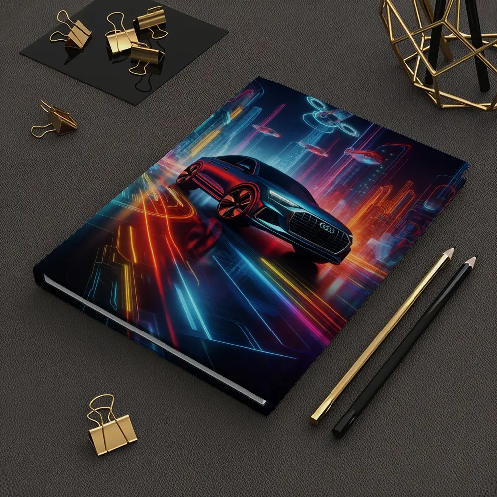 Audi Q8 Neon Futuristic City Night – Notebooks