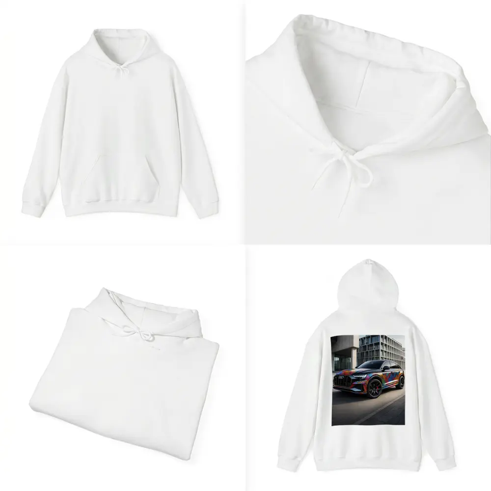 Audi Q8 Colorful Custom Wrap Urban Setting – Hoodies