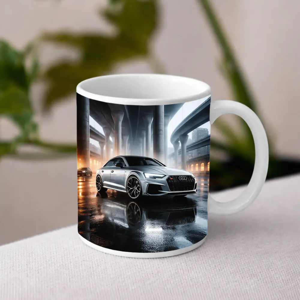 Audi RS Sedan Wet Urban Underpass Night – Mugs