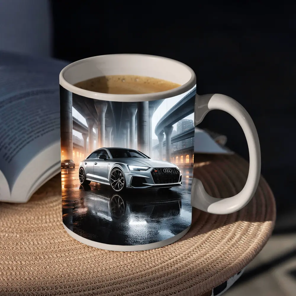 Audi RS Sedan Wet Urban Underpass Night – Mugs