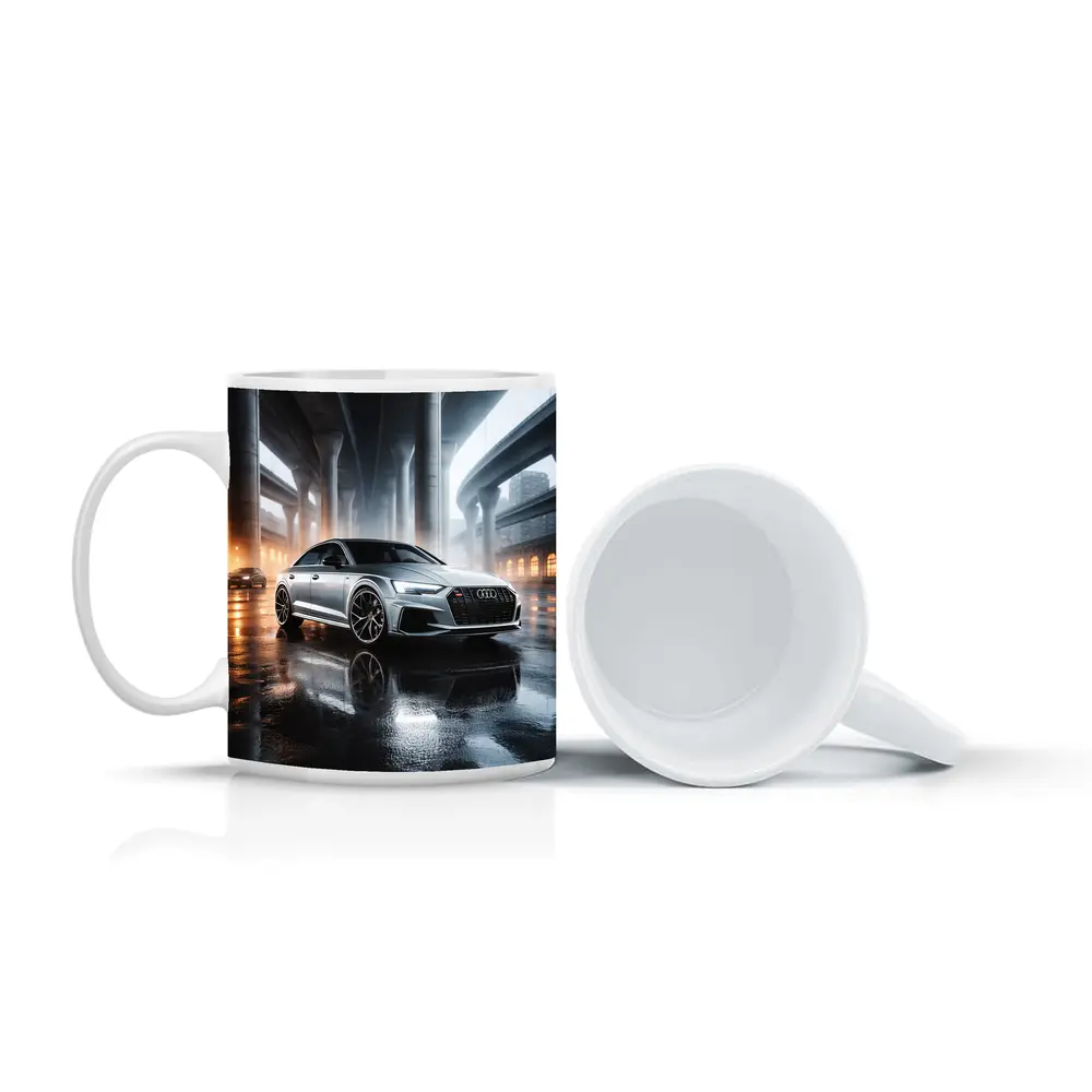 Audi RS Sedan Wet Urban Underpass Night – Mugs