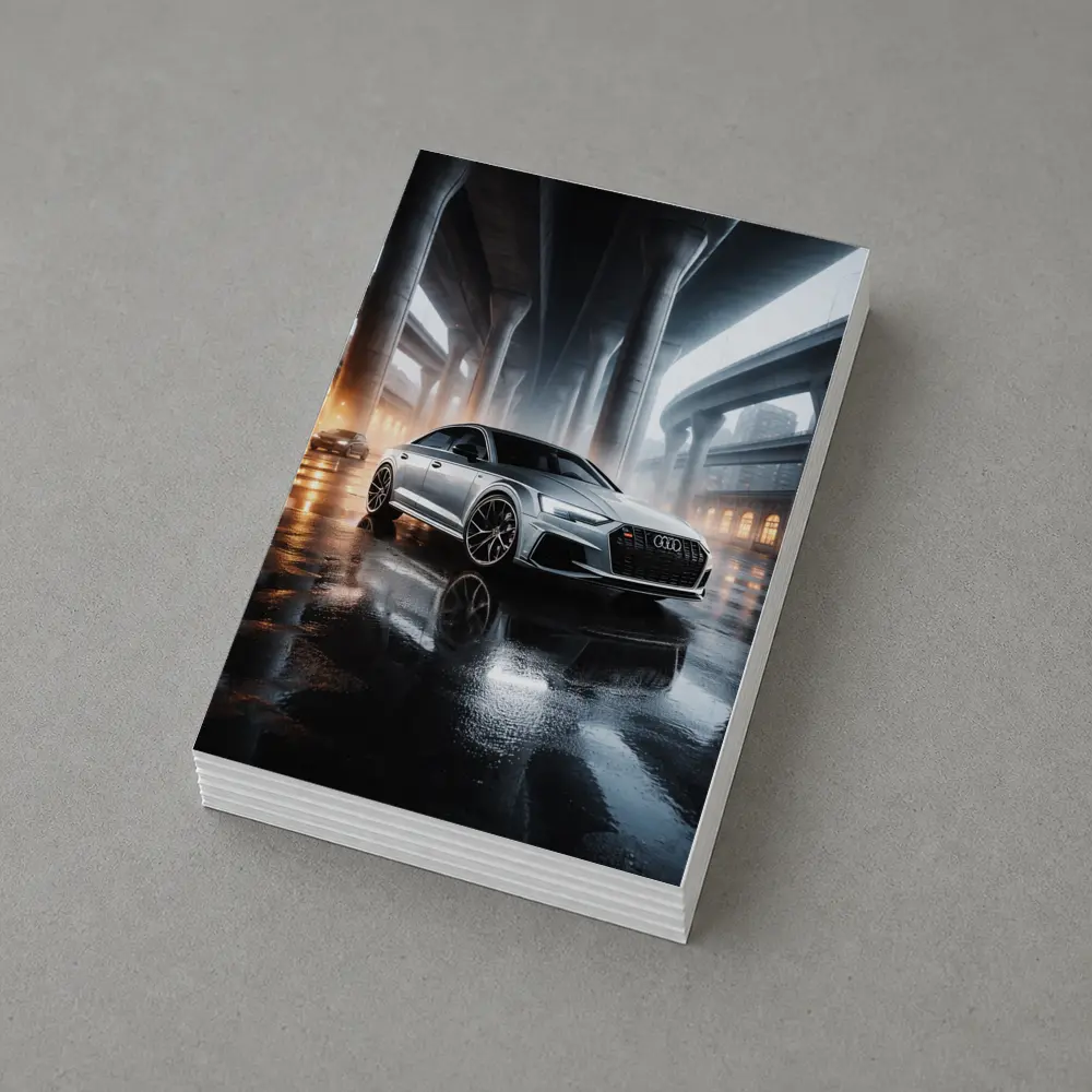Audi RS Sedan Wet Urban Underpass Night – Postcards