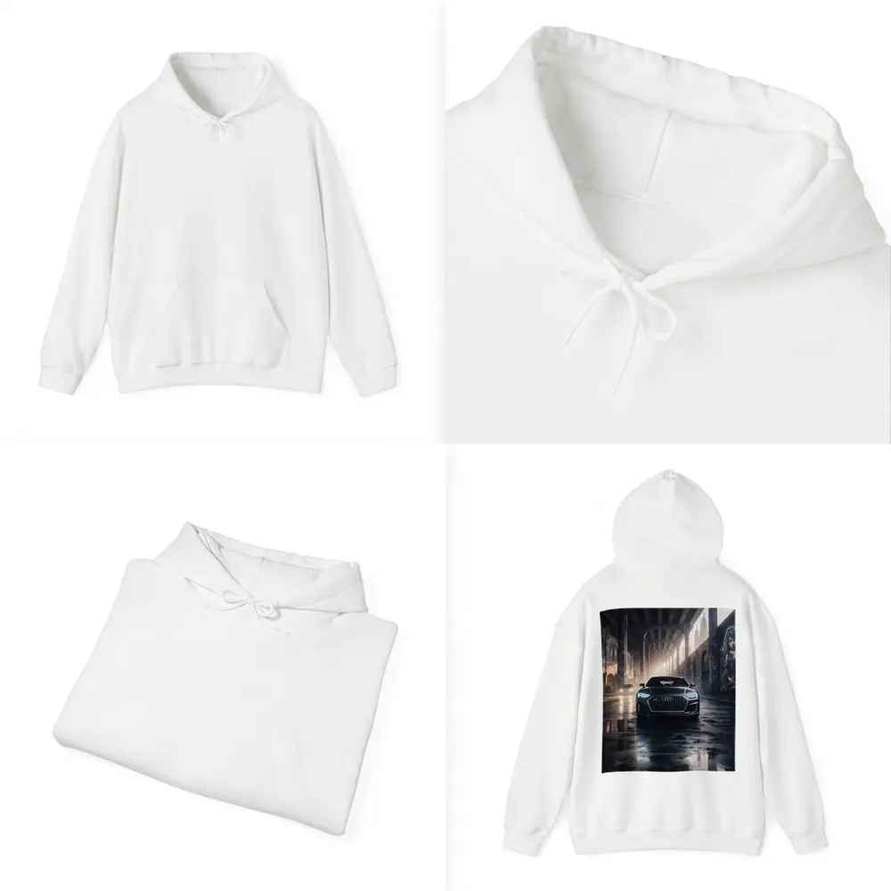 Audi A7 Dark Urban Street Night Scene – Hoodies