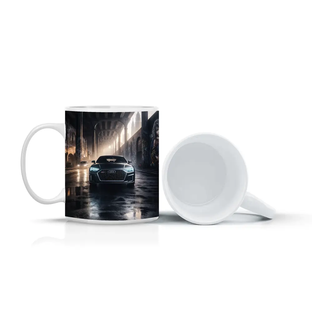 Audi A7 Dark Urban Street Night Scene – Mugs