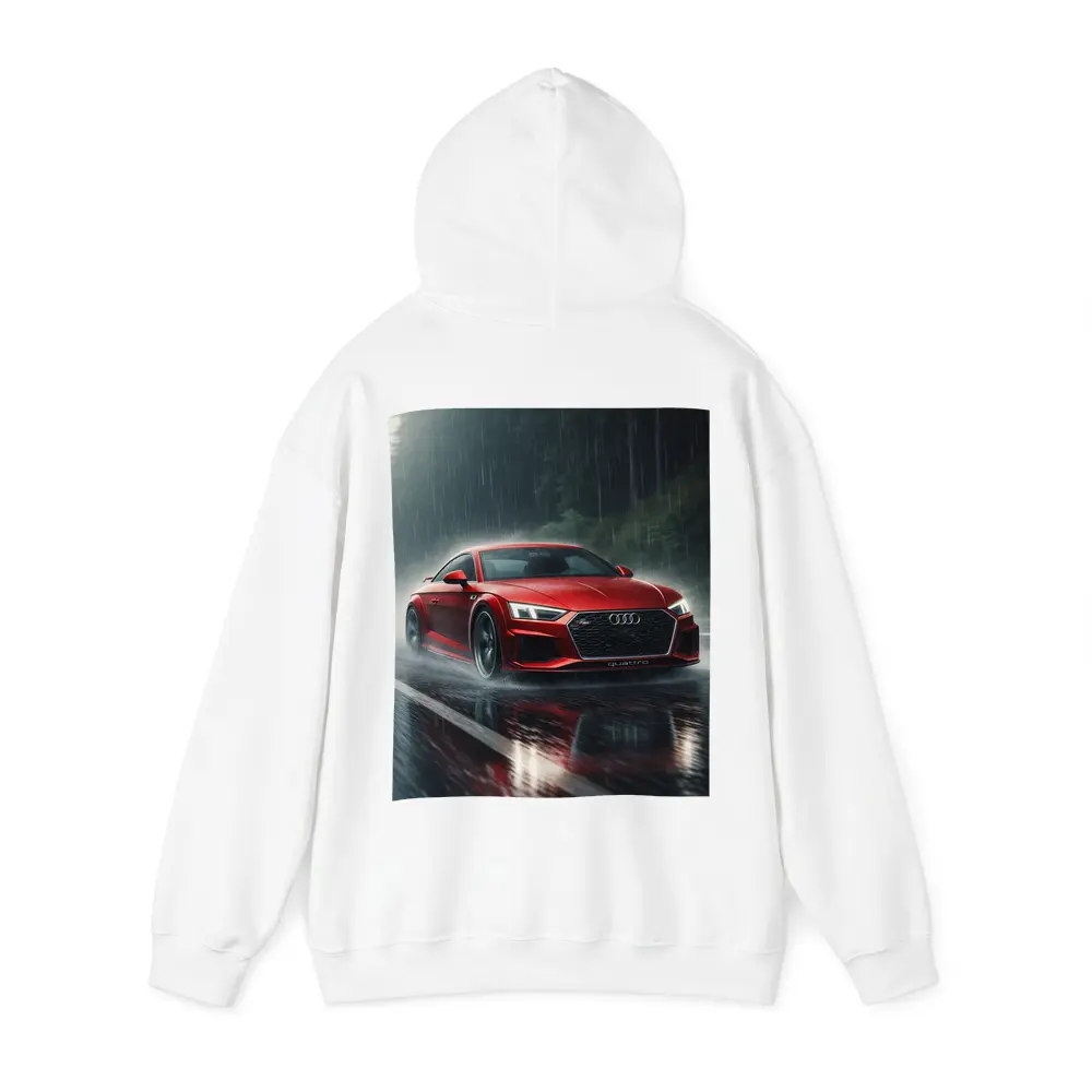 Audi R8 Quattro Red Rainy Road Drive – Hoodies