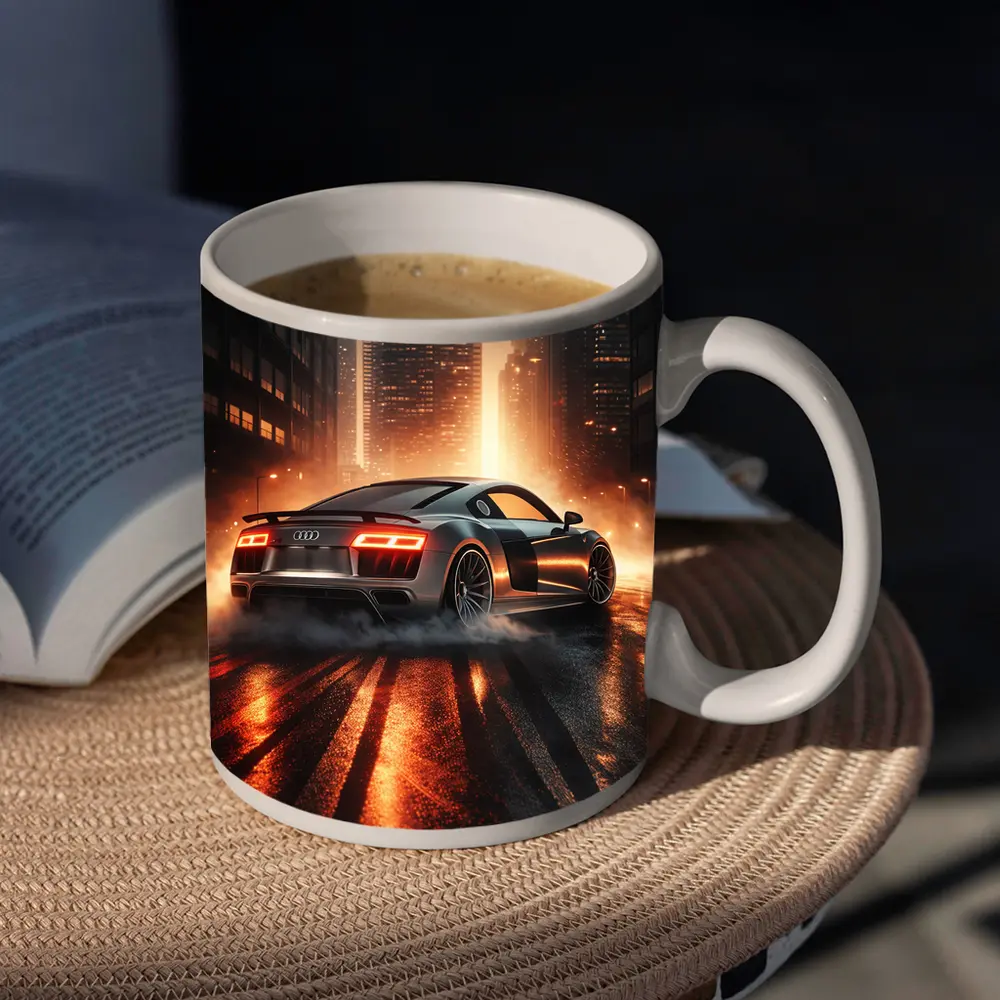 Audi R8 Drifting City Street Night – Mugs