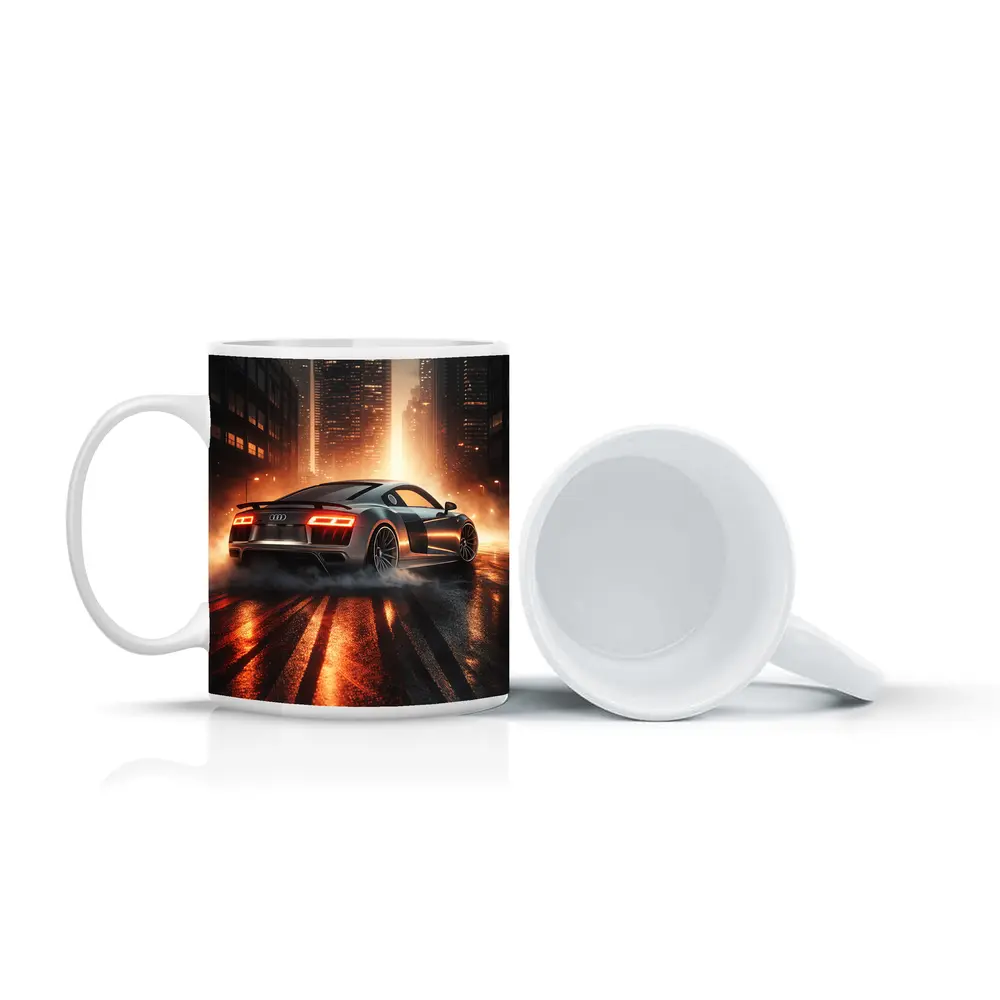 Audi R8 Drifting City Street Night – Mugs