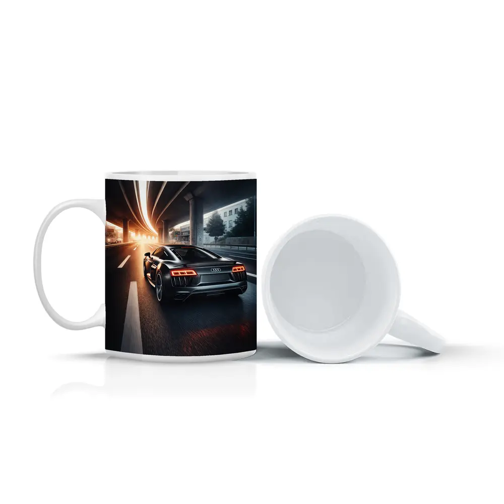 Audi R8 Speeding Under City Highway – Mugs