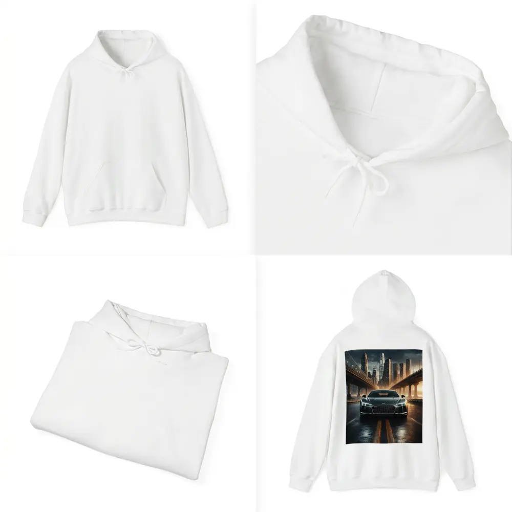 Audi R8 Dark City Night Bridge Scene – Hoodies