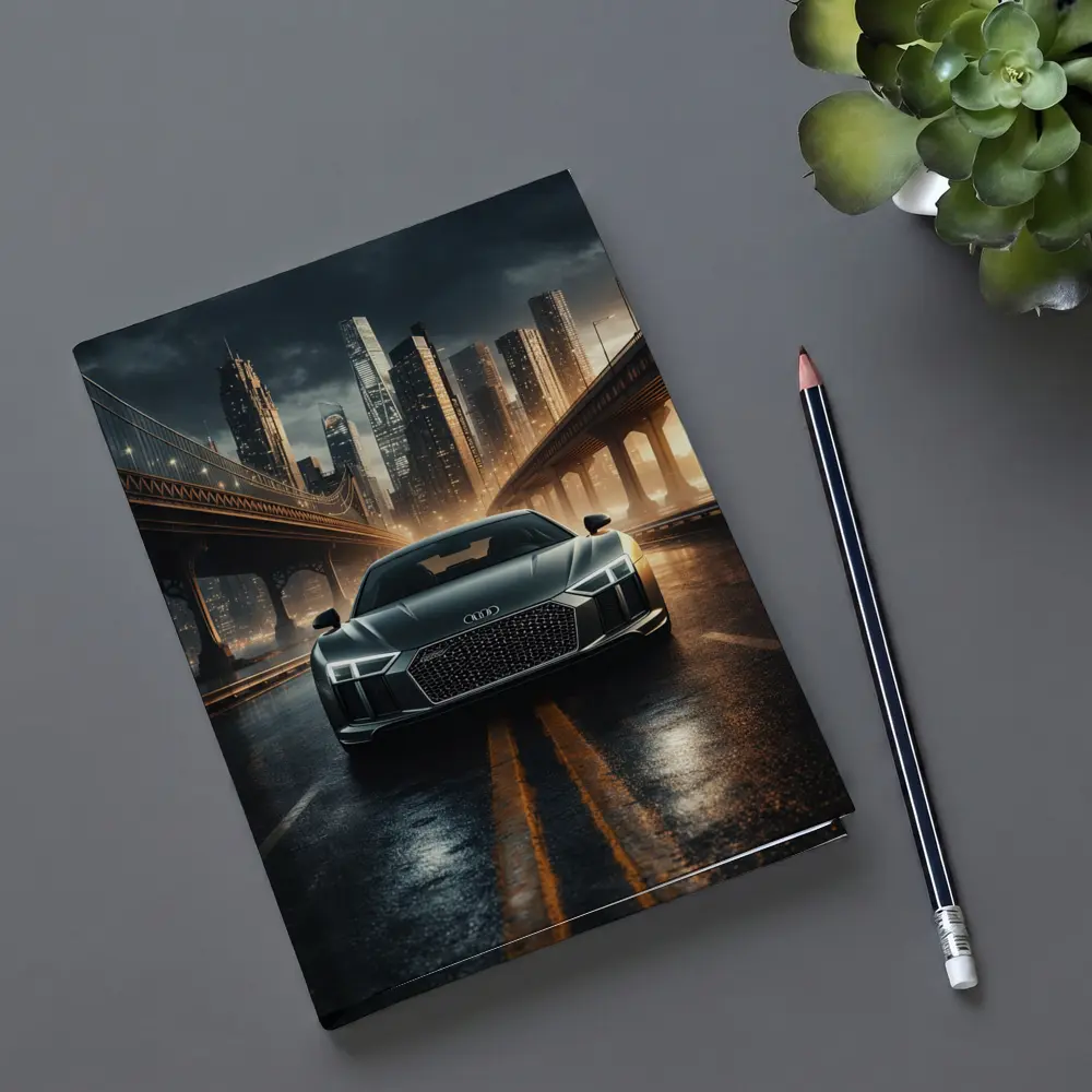Audi R8 Dark City Night Bridge Scene – Notebooks
