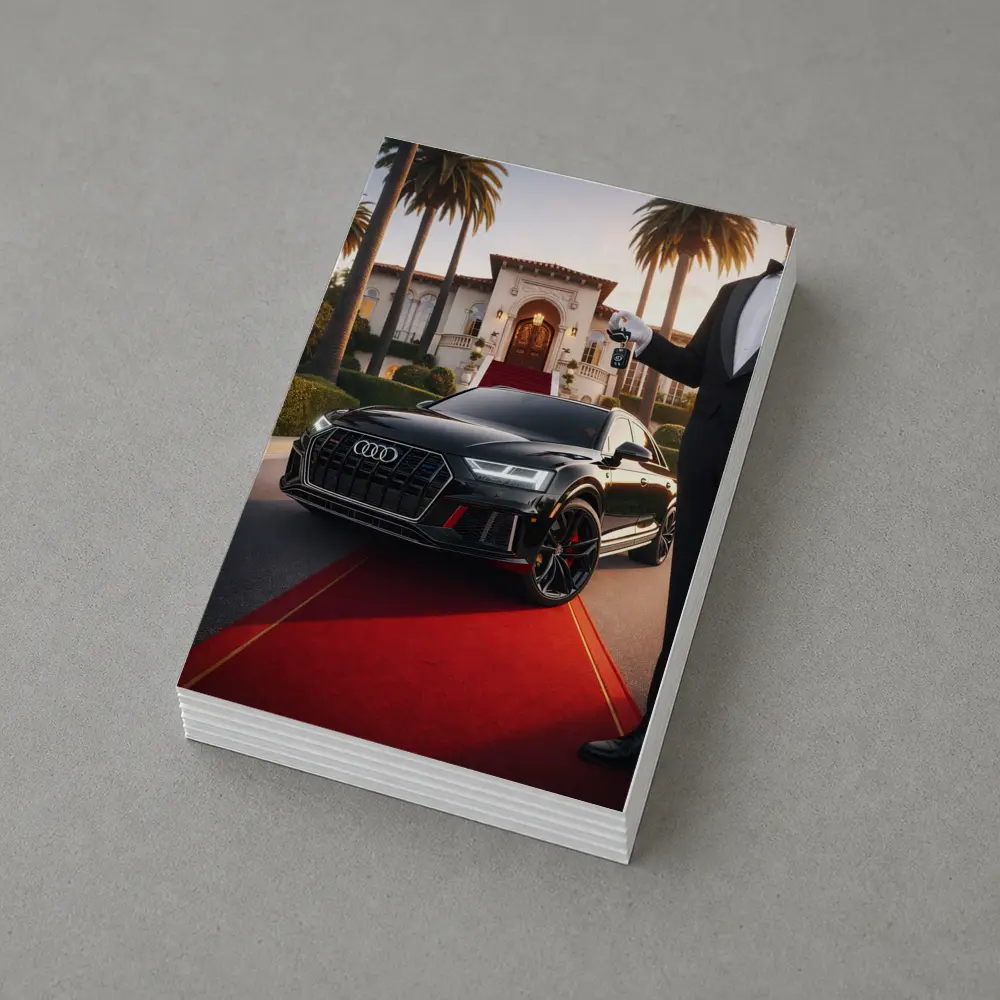 Audi RS Q8 Black Red Carpet Mansion – Postcards
