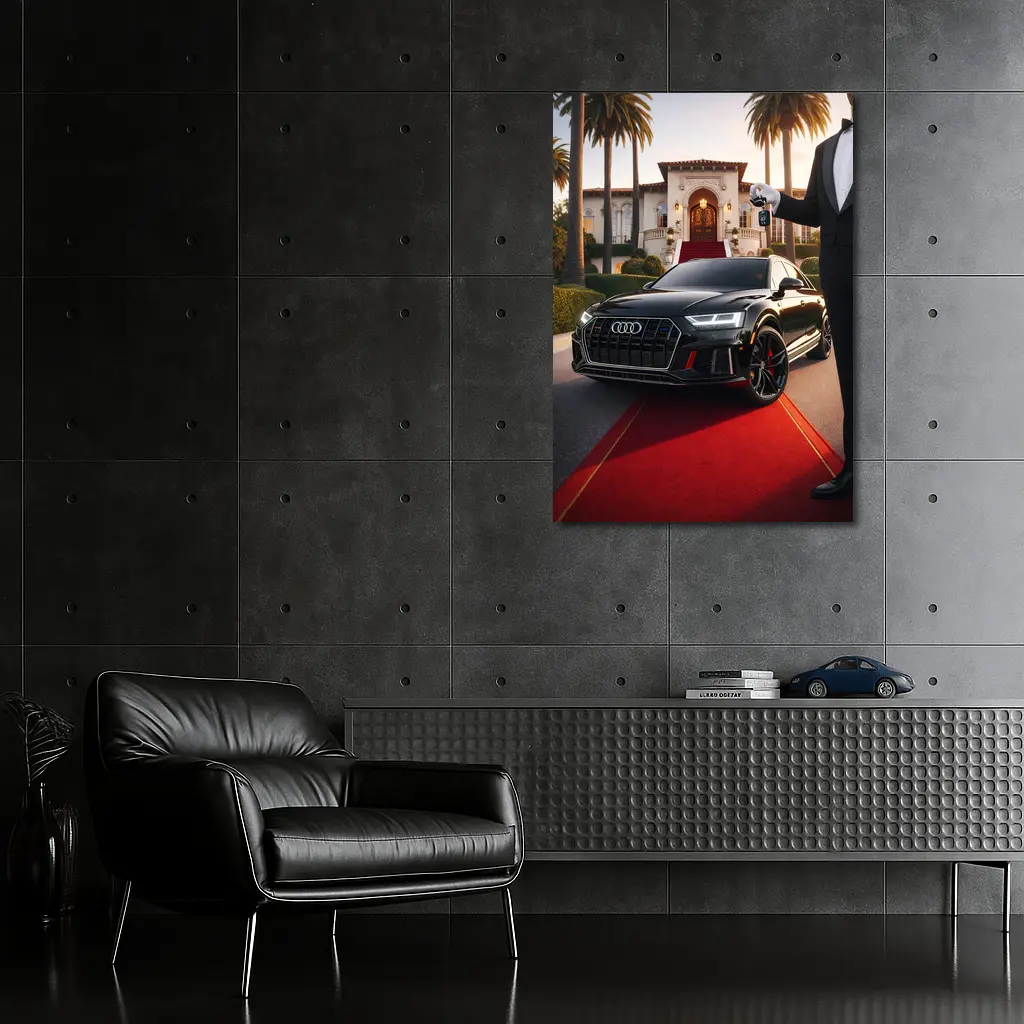 Audi RS Q8 Black Red Carpet Mansion – Wall Art