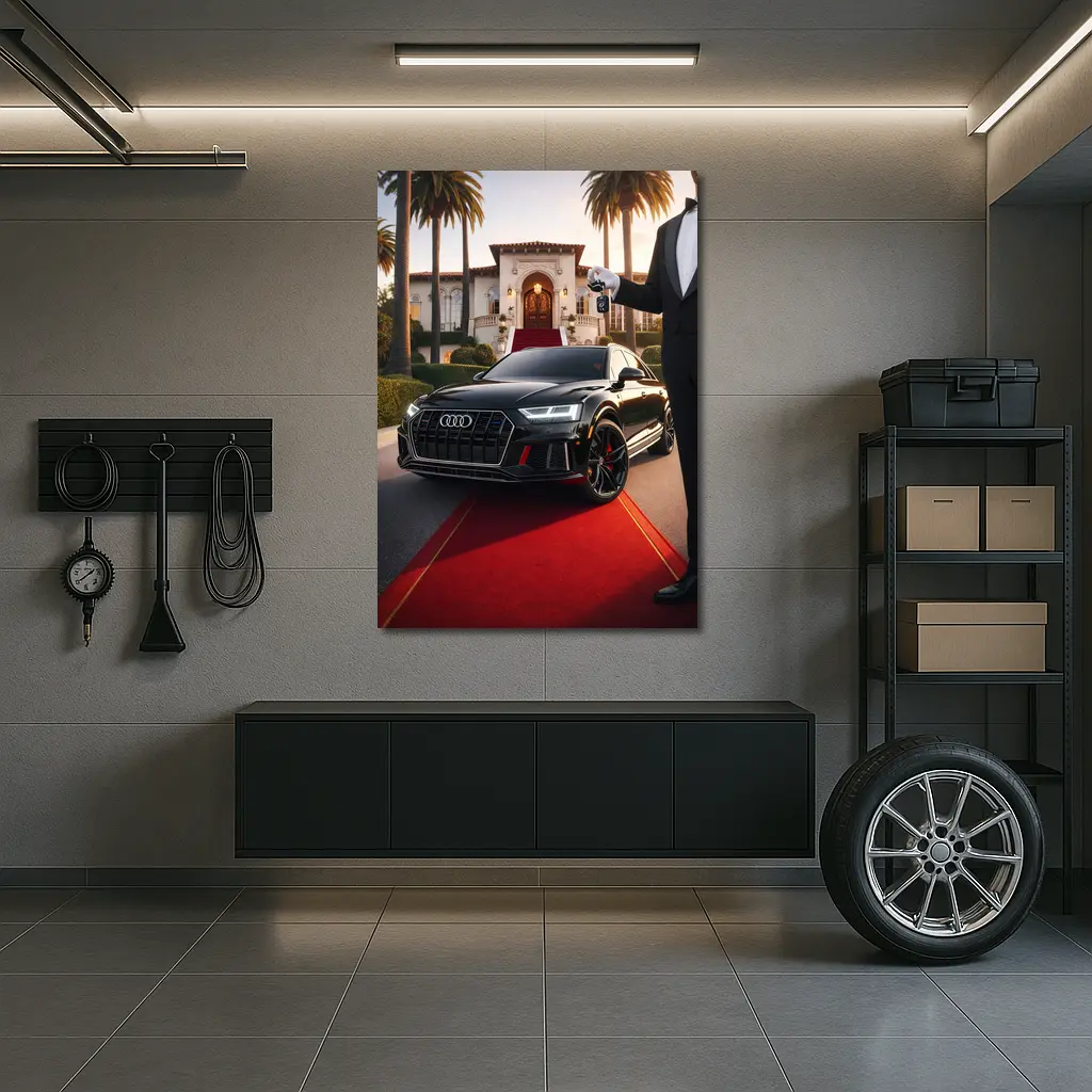 Audi RS Q8 Black Red Carpet Mansion – Wall Art