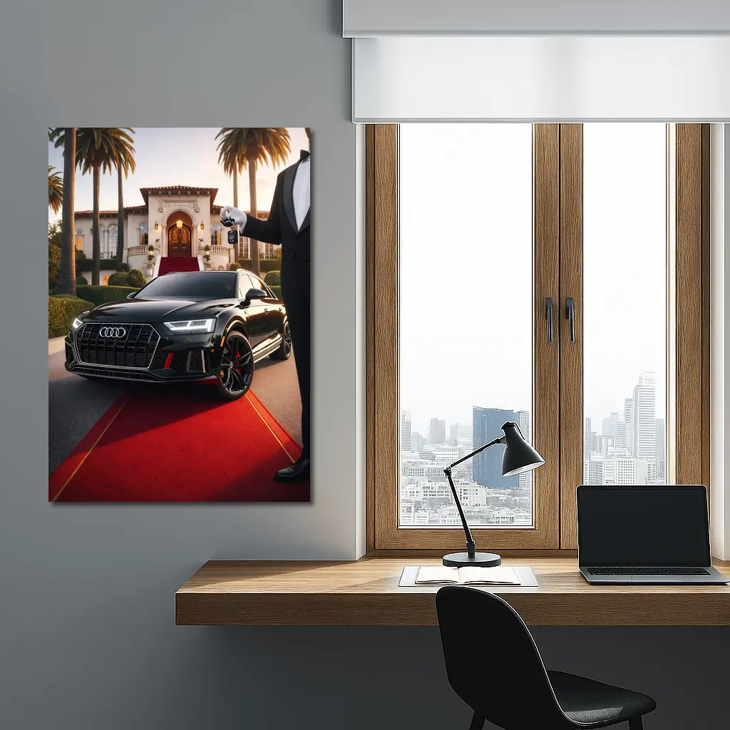 Audi RS Q8 Black Red Carpet Mansion – Wall Art