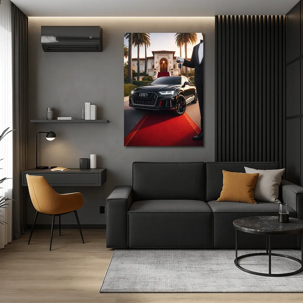 Audi RS Q8 Black Red Carpet Mansion – Wall Art
