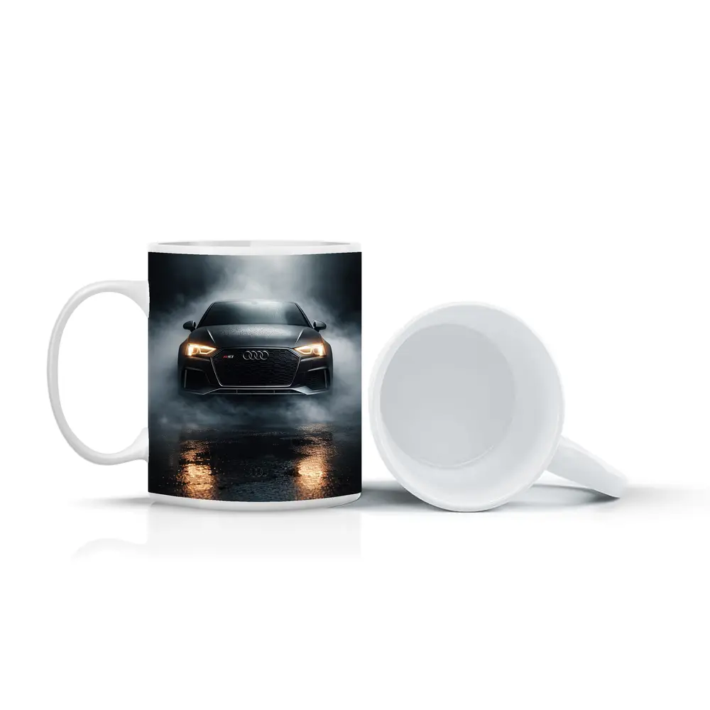 Audi RS3 Front View Dark Foggy Night – Mugs