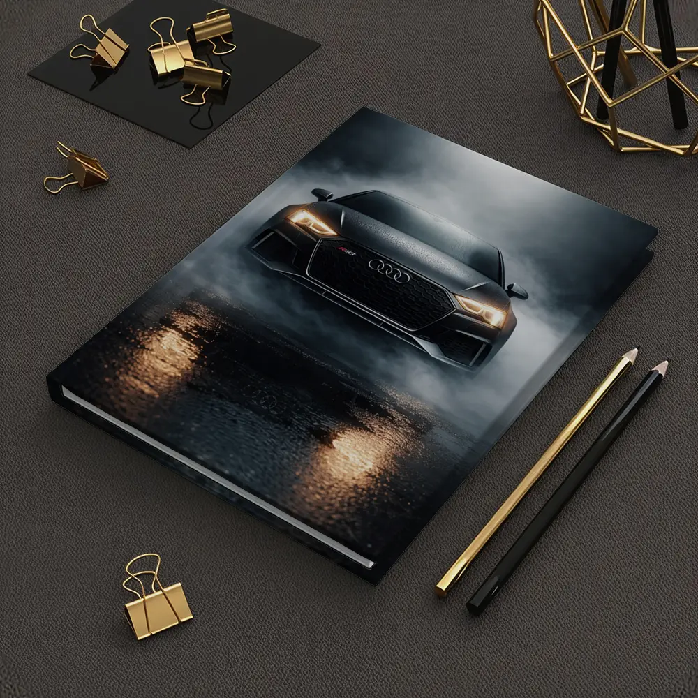 Audi RS3 Front View Dark Foggy Night – Notebooks