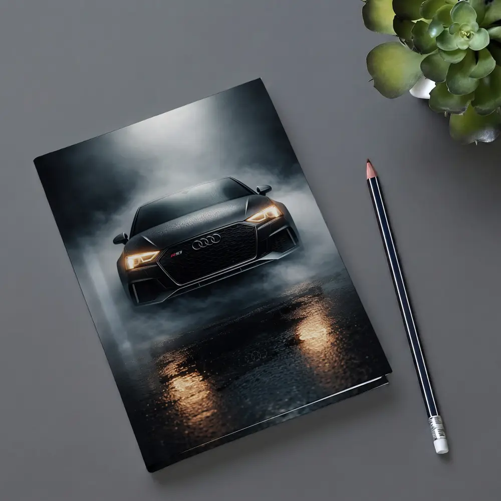 Audi RS3 Front View Dark Foggy Night – Notebooks