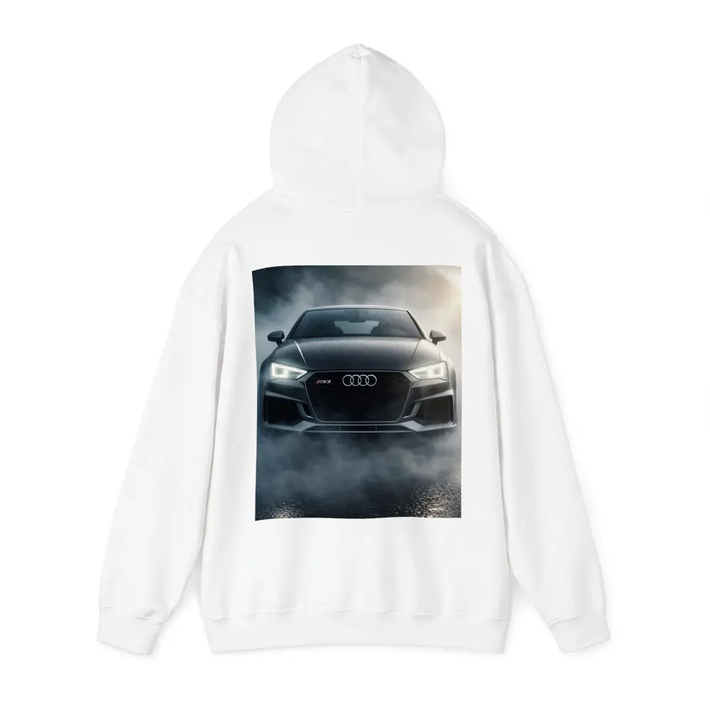 Audi RS3 Front View Dark Foggy Night – Hoodies