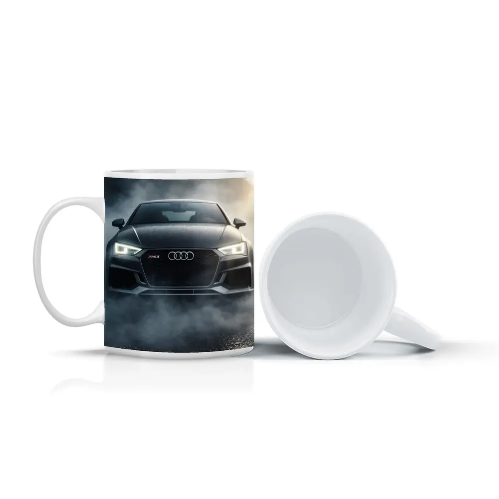 Audi RS3 Front View Dark Foggy Night – Mugs