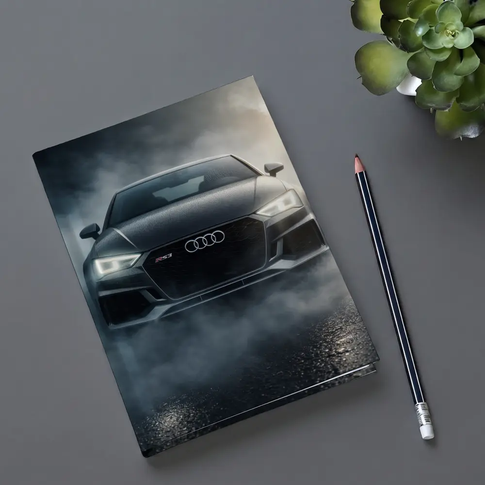Audi RS3 Front View Dark Foggy Night – Notebooks