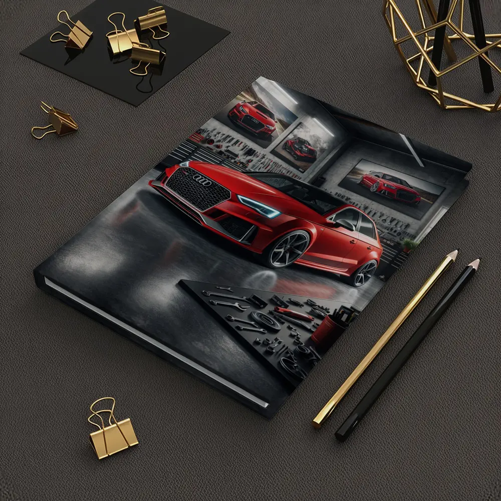 Audi RS3 Red Hot Hatchback Garage Scene – Notebooks