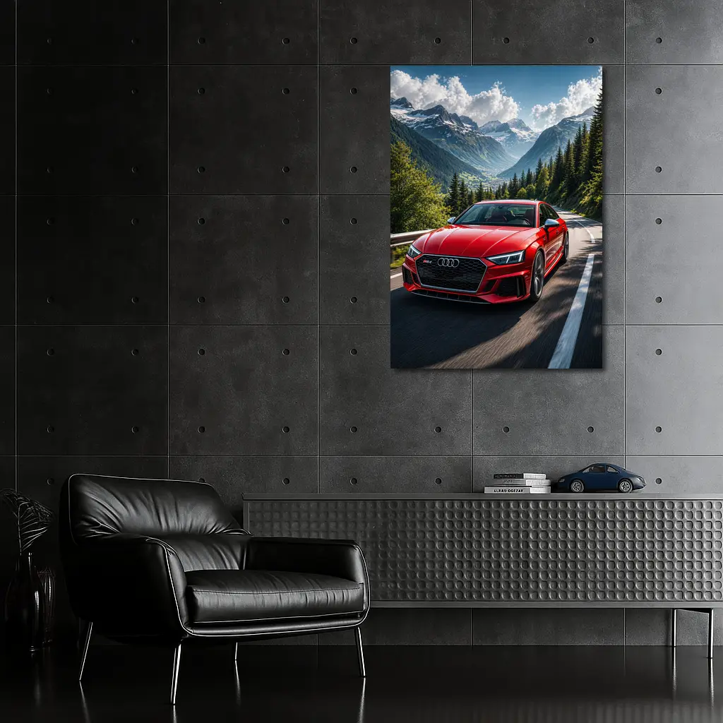 Audi RS4 Red Mountain Road Drive – Wall Art
