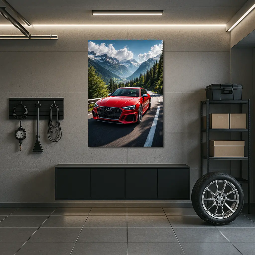 Audi RS4 Red Mountain Road Drive – Wall Art