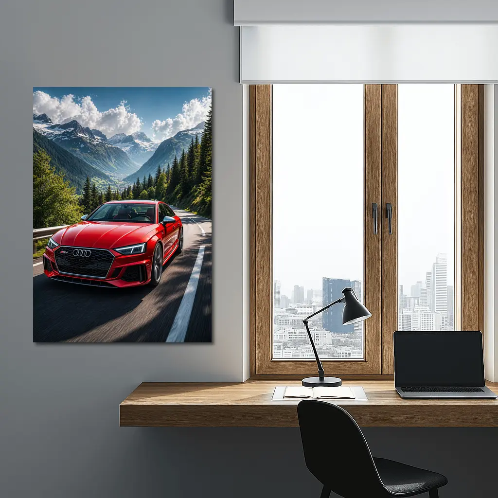 Audi RS4 Red Mountain Road Drive – Wall Art