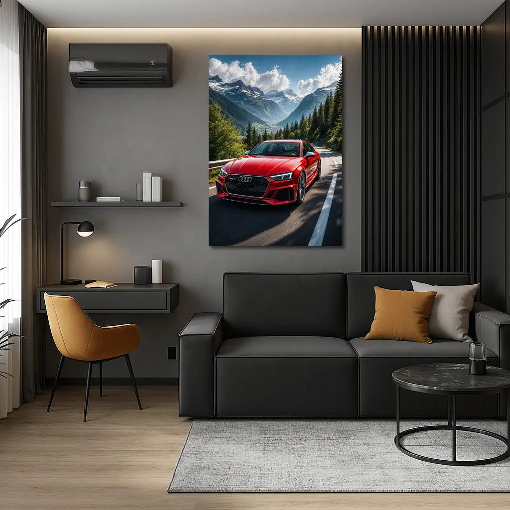 Audi RS4 Red Mountain Road Drive – Wall Art