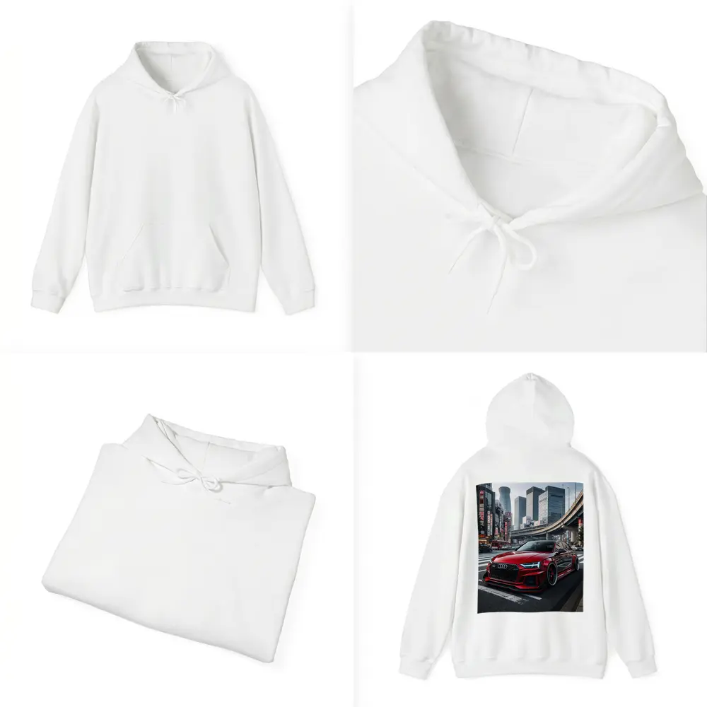 Audi RS4 Red Tokyo City Streets – Hoodies