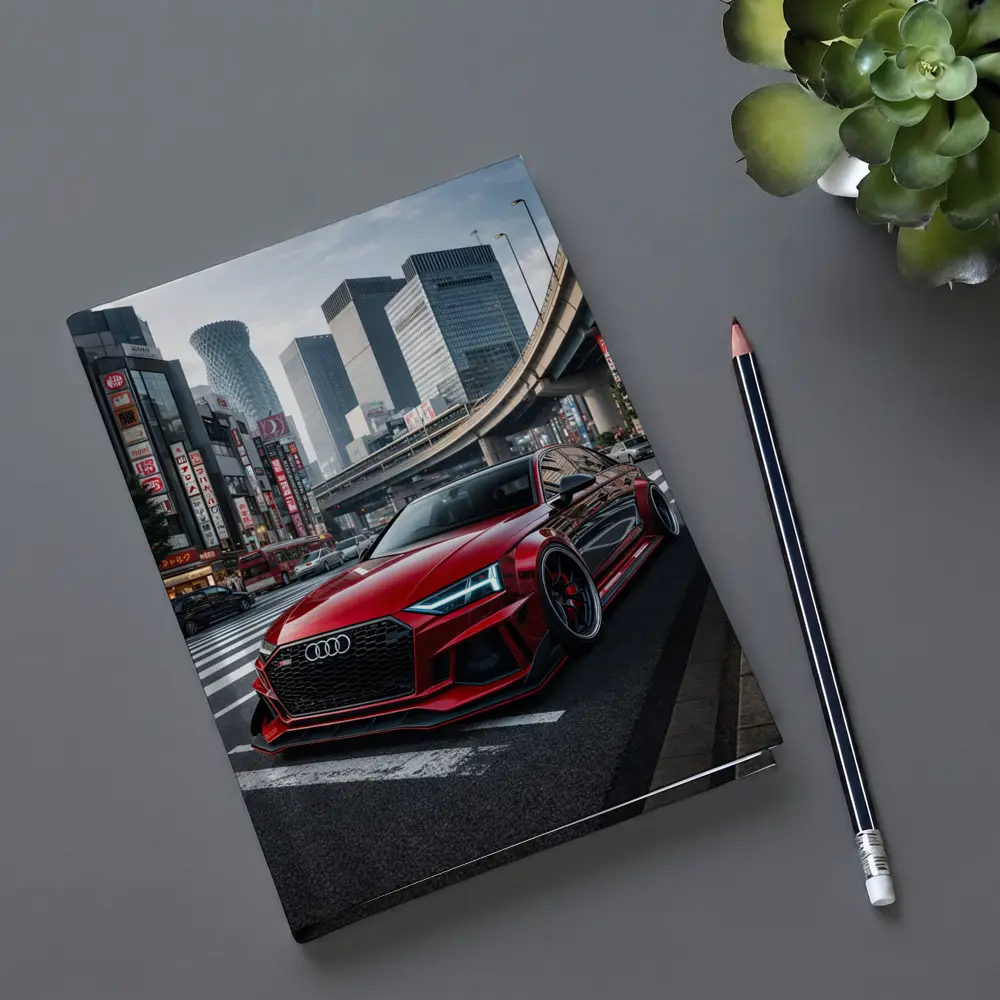 Audi RS4 Red Tokyo City Streets – Notebooks