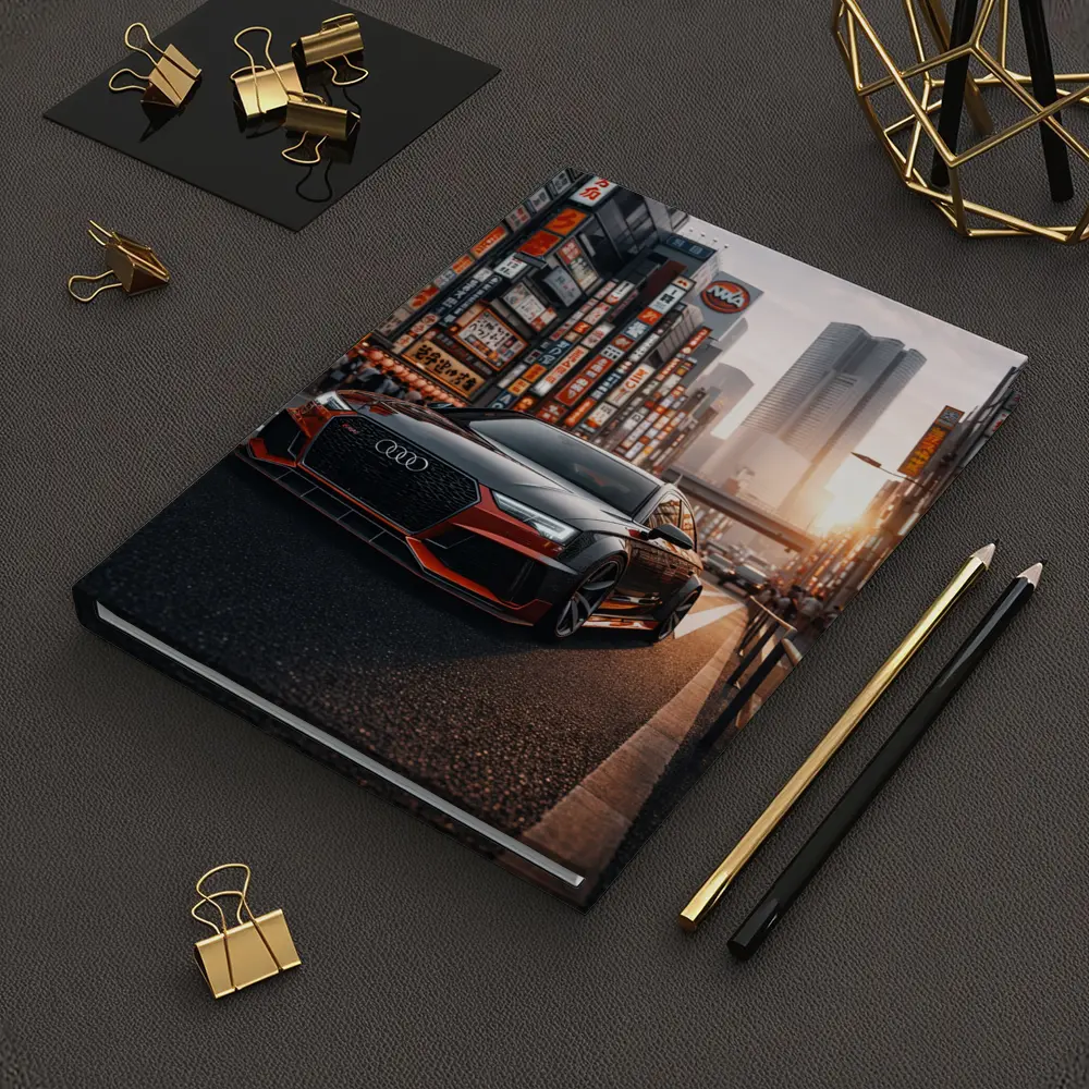 Audi RS4 Glowing Tokyo City Streets Sunset – Notebooks