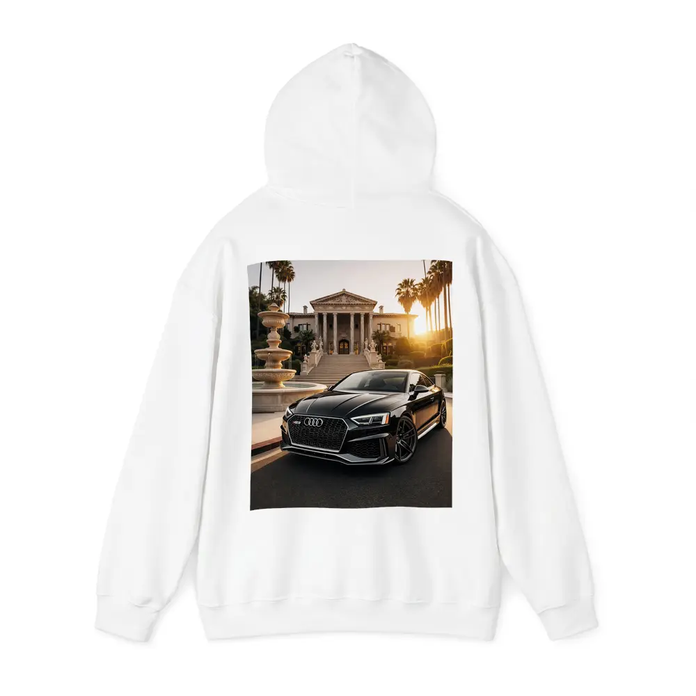 Audi RS5 Black Coupe Mansion Sunset – Hoodies