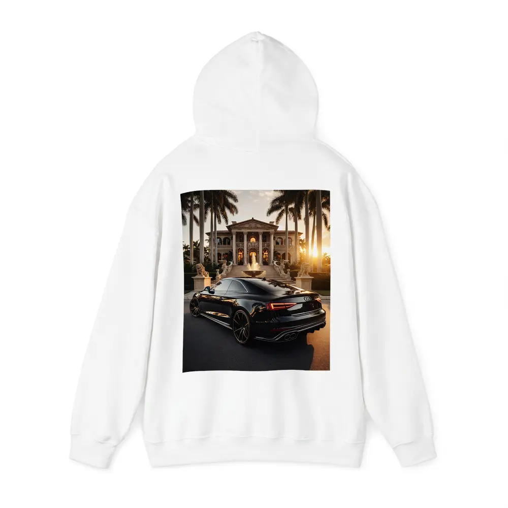 Audi RS5 Black Coupe Luxury Mansion Sunset – Hoodies
