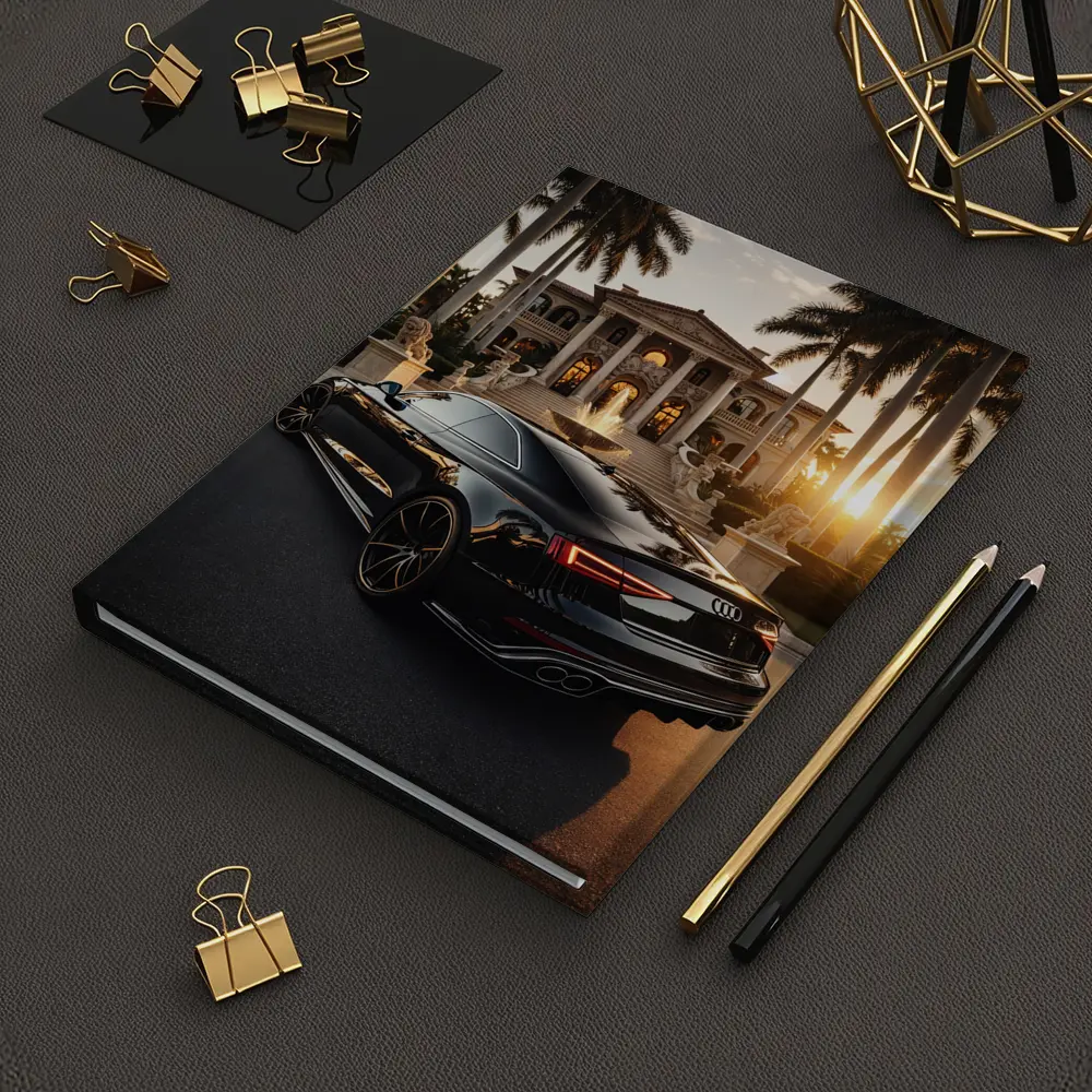 Audi RS5 Black Coupe Luxury Mansion Sunset – Notebooks