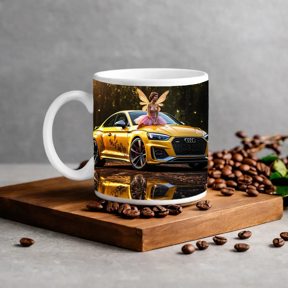 Audi RS5 Yellow Fairy Forest Setting – Mugs