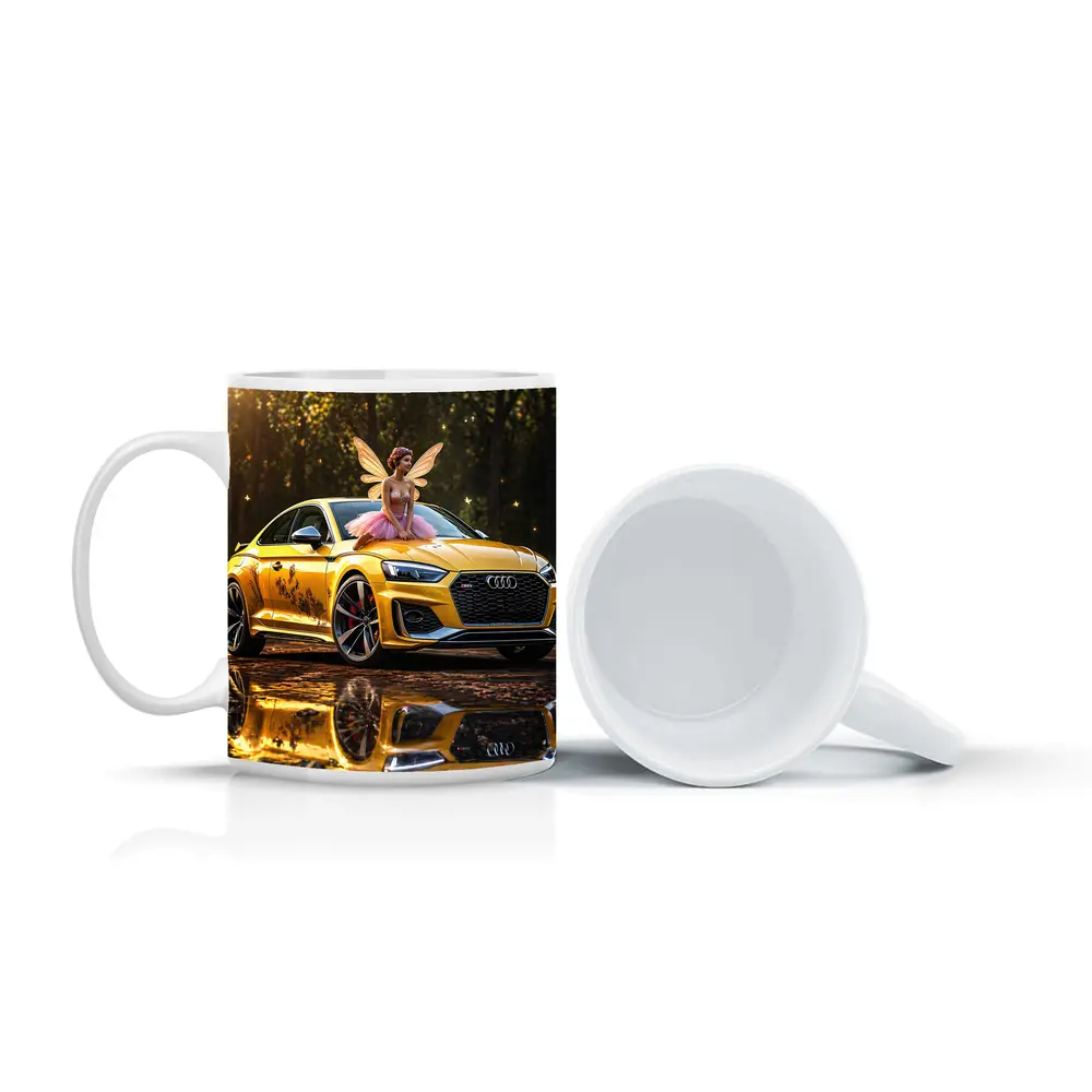 Audi RS5 Yellow Fairy Forest Setting – Mugs
