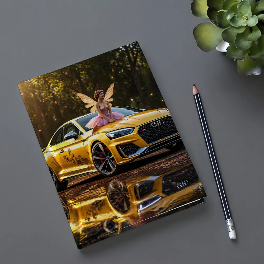 Audi RS5 Yellow Fairy Forest Setting – Notebooks