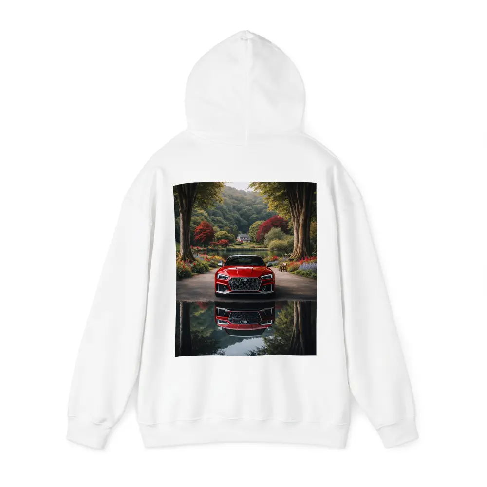 Audi RS5 Parked By Scenic Forest Lake – Hoodies