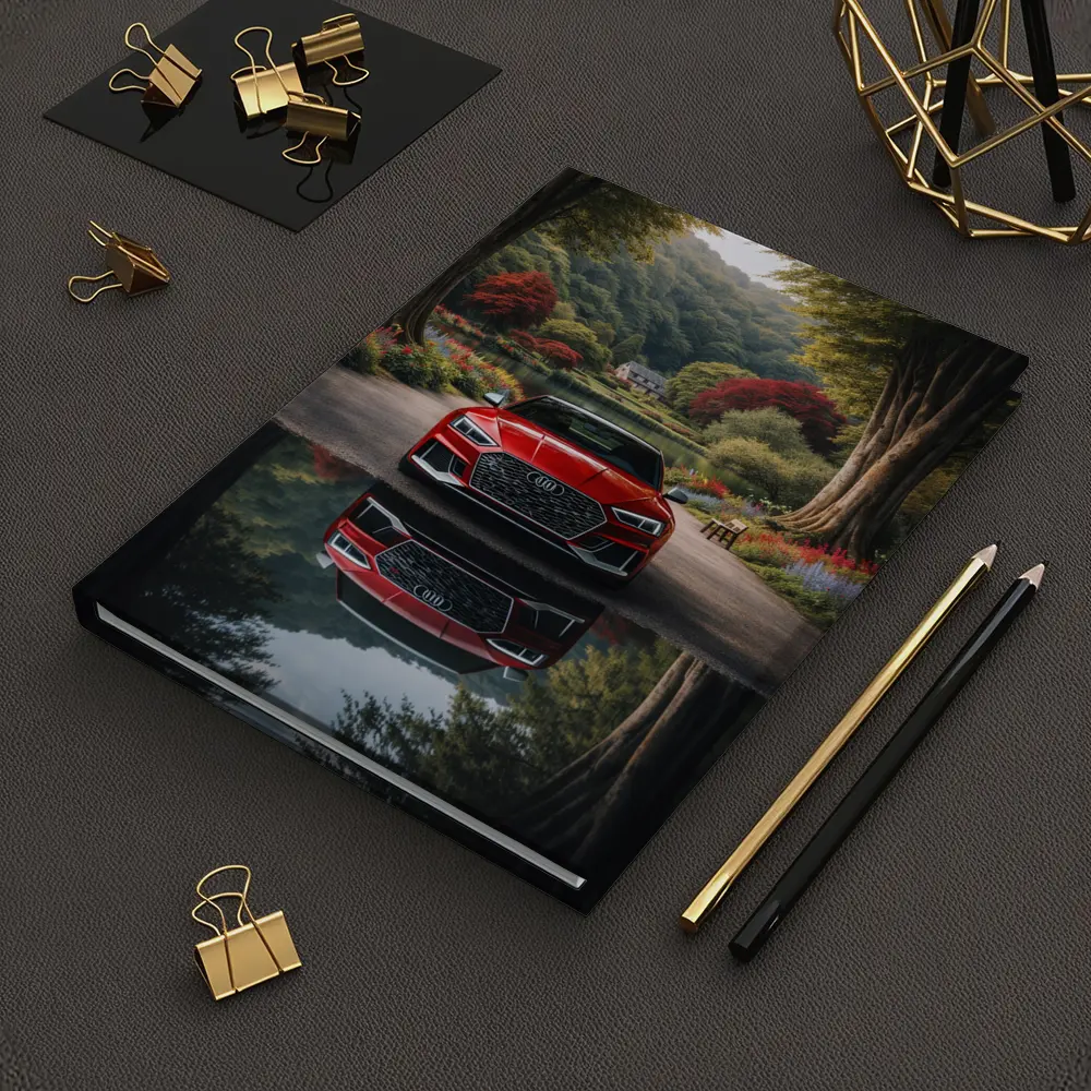 Audi RS5 Parked By Scenic Forest Lake – Notebooks